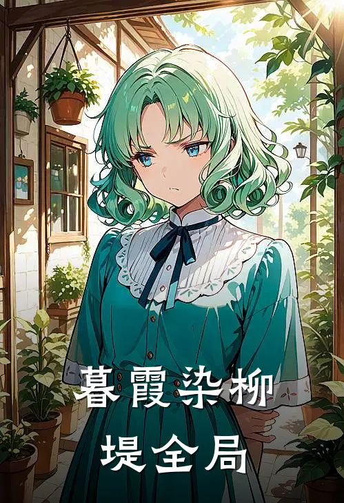 暮霞染柳堤全局